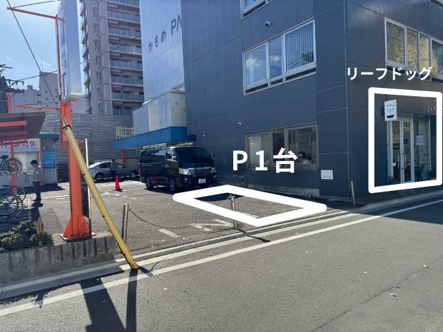 リーフドッグ駐車場